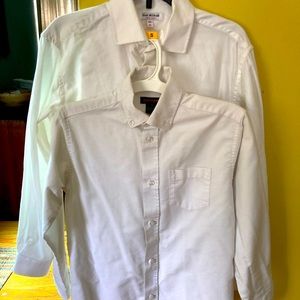 Boys white dress shirt bundle, sizes 10 and 14. Isaac Mizrahi and Dockers